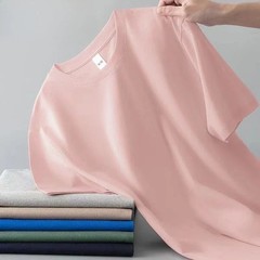 100% Pure Cotton Round Neck Short Sleeved T-shirt for Men and Women’s New Summer