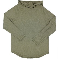 True Classic Men’s Hooded T-Shirt, Long Sleeve Lightweight Stretch Heathered Tee