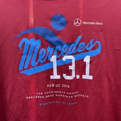 Retro Mercedes Benz Half Marathon Race 2015 T-shirt Mens Large Birmingham AL