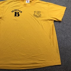 Vintage Military Shirt Mens XL Yellow USAF Senior NCO Academy Seminar B Tee