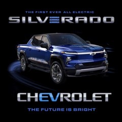 Joe Blow T’s Chevy Silverado EV RST Black T-Shirt All Electric Future Is Bright