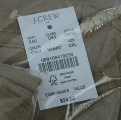 J Crew Mens Washed NO Pocket Jersey T Shirt Size XXL 2XL Camel Brown MSRP 24.50