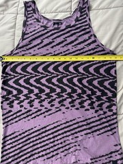Men’s KR3W Skater Psychedelic Black & Purple Tank Top Size XL Grunge