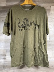 Black Rifle Coffee Or Die T Shirt Military Green Mens Size XXL New America
