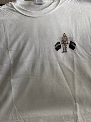 NEW POWER LIFTING : “DTG” PRINT On 100% COTTON WHITE T-SHIRT 2XX