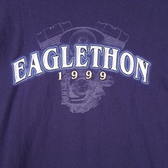 Vintage 90s Harley Davidson Tee Mens 2XL Deep Plum Purple Eaglethon 1999