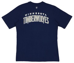 FISLL NBA Men’s Minnesota Timberwolves Team Color, Name and Logo Premium T-Shirt