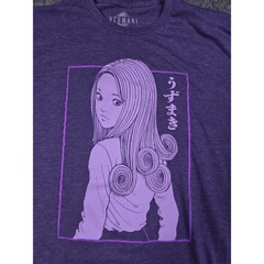 Ripple Junction Uzumaki T Shirt Mens XL Purple Junji Ito Anime Horror Manga Tee