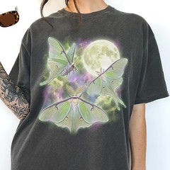 Luna Moth Moon Comfort Tee Insect Bug Nature Butterfly Design