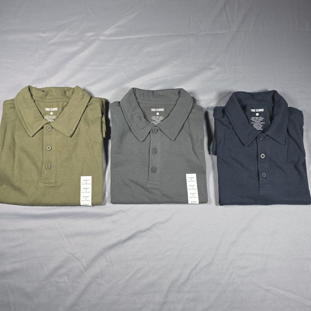True Classic Polo Small (3 pack) Olive, Gray, Navy