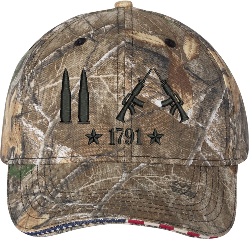Only Bullets 2A 1791 Guns Embroidered One Size Fits All Baseball Hats