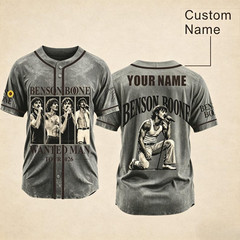 Vintage Custom Benson Boone Wanted Man Tour Baseball Jersey, Custom Name Retro