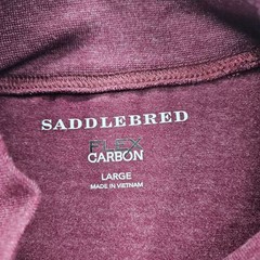 Saddlebred Men’s Large Maroon Half Turtle Neck Long Sleeve