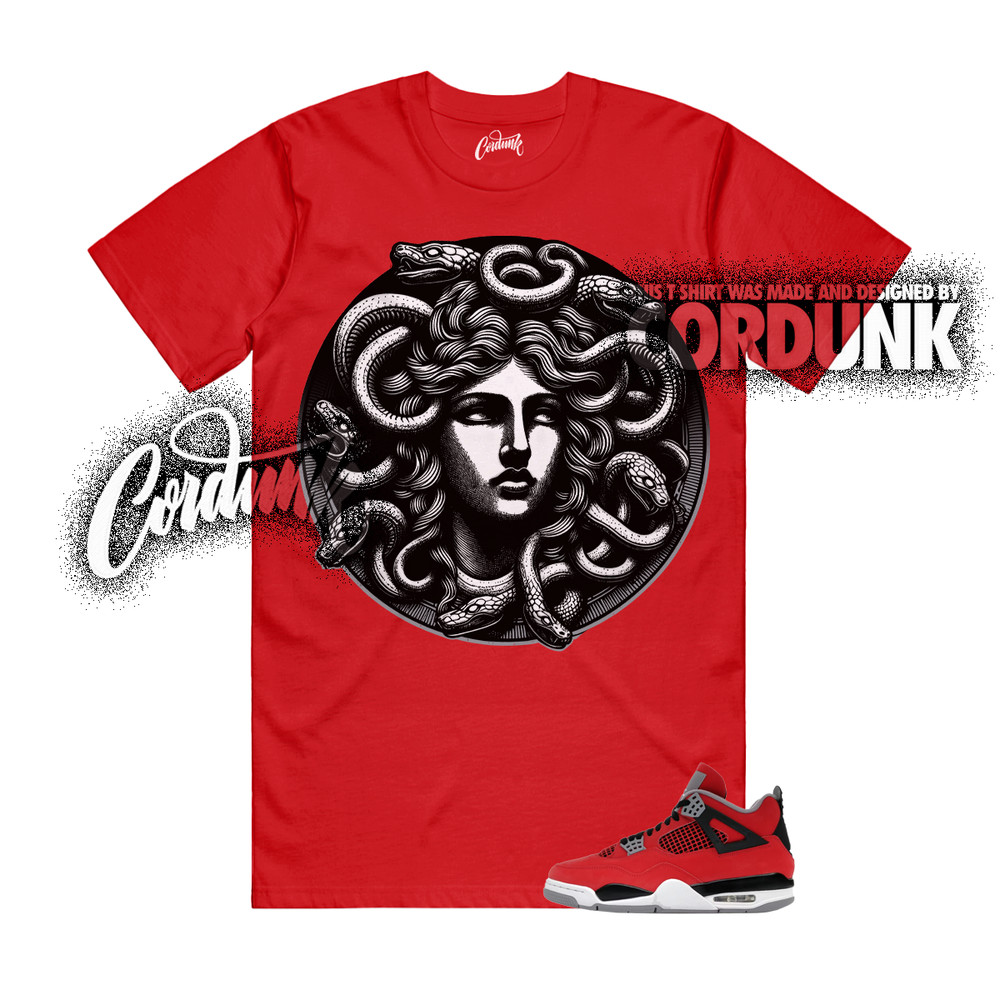 4 Toro Bravo Fire Red White Black Cement Grey 2026 T Shirt Match MED