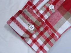 New Harvard University T-shirt Flannel button cuff Mens Large long sleeve crew