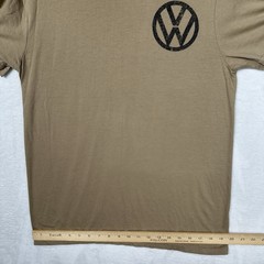 Volkswagen Save Gas Drive a VW Beetle Graphic T-Shirt Tan Mens Medium