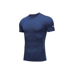 Men’s High Stretch Short Sleeved Tight Fitting Sports and Fitness Sweatshirt Bre