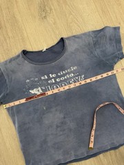 vintage 40s Sunfaded Blue Iodex Graphic Baby Cropped Tee S-M 50s Shirt