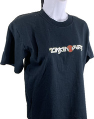 VTG Linkin Park Shirt Girls Size L Baby Tee Hybrid Theory Black Nu Metal Y2K