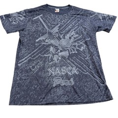 Nasca Lines Peru Shirt Mens Large Gray AOP Graphic Souvenir Rufyar’s