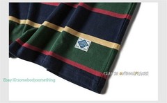 NON STOCK Ivy League Striped Crew Neck T Shirts Preppy Style Men’s Casual Tee