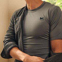 Mission Unisex Short Sleeve Performance Shirt Charcoal-Medium
