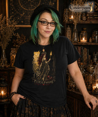 Persephone Goddess T Shirt Dark Fantasy Gothic Pagan Underworld Queen Tee XS-5XL