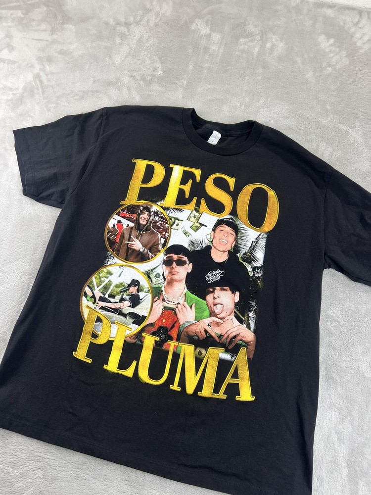 Peso Pluma Shirt Mens XL Black Graphic Tee Playery Tees Heavyweight