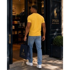 Polo Ralph Lauren Mens Winter Yellow Cotton Crewneck T-Shirt 3XB 710/671615022