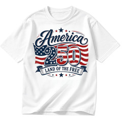 America Land Of Free 250 Years 4th Of July Patriotic Gift T-Shirt Unisex S-5XL