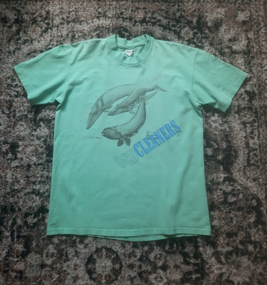 Vintage Single Stitch T-Shirt with Humpback Whales by OCD Cleaners x Bodega