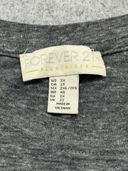 Forever 21 Plus 2X Heather Grey T-Shirt Women’s Cotton Blend Casual Crew Neck