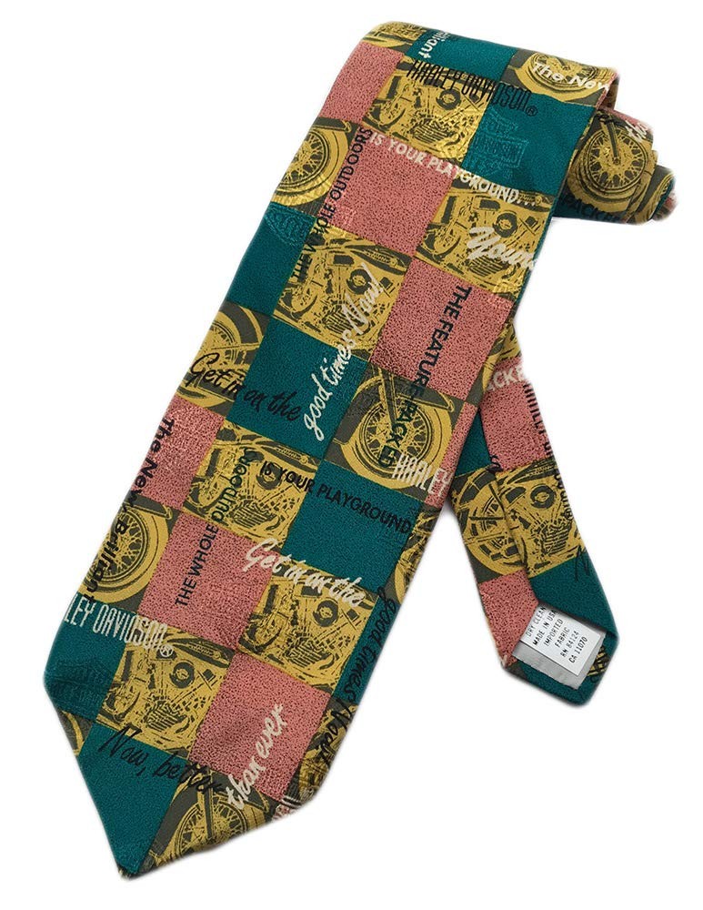 Mens Harley Davidson Necktie Motorcycle – Multicoloured – One Size Neck Tie