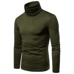 Mens Stretch High Turtle Neck Roll Shirt Long Sleeve Winter Warm Jumper Tops ⇓