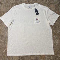 Vineyard Vines Shirt Mens 2XL White Short Sleeve Tee Dog American Flag USA NEW