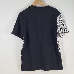 Black pyramid mens t shirt size L animal print short sleeve black white 099798