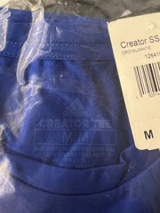 Adidas Creator SS T-Shirt Royal Blue White M Size New with Tags