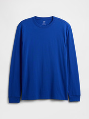 NWT GAP Everyday Soft Long-Sleeve Tee Shirt T-Shirt 100% cotton Royal Blue Men M