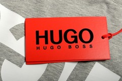 Hugo Boss Men’s “Doguh” Gray Logo Print Short Sleeve T-Shirt US 2XL IT 56