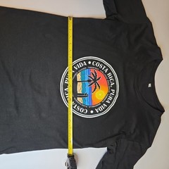 Costa Rica Pura Vida Men’s M Black Graphic T‑Shirt Beach Sunset Cotton Blend