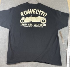 Suavecito Santa Ana California Hot Rod Dept. Of Grooming Black T-shirt 2XL