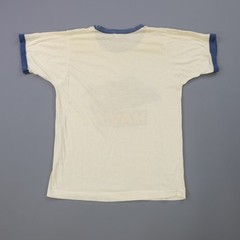 Rare Vintage SCREEN STARS US Navy Battleship Submarine Jet Ringer T Shirt 80s M