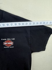 Harley Davidson Men Short Slv Tee Shirt Black Eagle Honolulu Hawaii Pacific XL