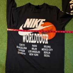 Nike World Tour Long Sleeve Graphic T-Shirt Black Mens Medium Move Your Sole