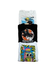 Mixed Lot Of 3 Cartoon/Anime Graphic Shirts – Size Large & XL