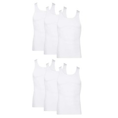 Hanes Men’s Ribbed Cotton Tank Tops 6-Pack, Moisture-Wicking Undershirts