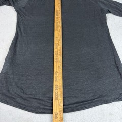NM Luxury Essentials Linen Top Tee Popover Men XS/S V Neck Cuffed Semi Sheer