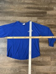 Alaska Aces Long Sleeve Shirt Mens Medium Blue Graphic Tee Hockey Sportswear