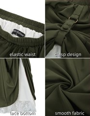 Maxi Long Renaissance Skirts for Women Double Layered Ren Faire Costume