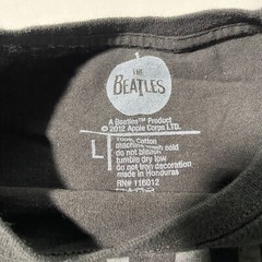 The Beatles 2012 John Paul George Ringo Black Graphic Music T Shirt Sz L